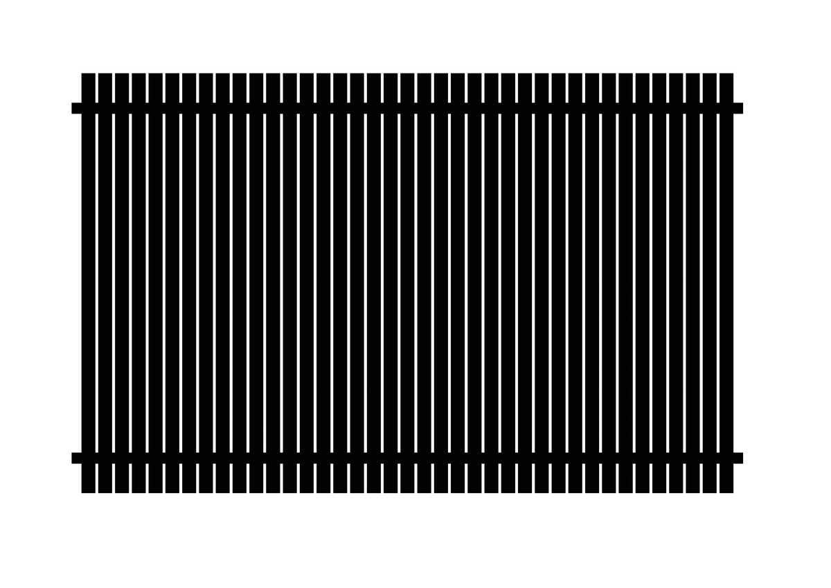 Aluminium 45 degree Angle Blade Vertical Fencing profile