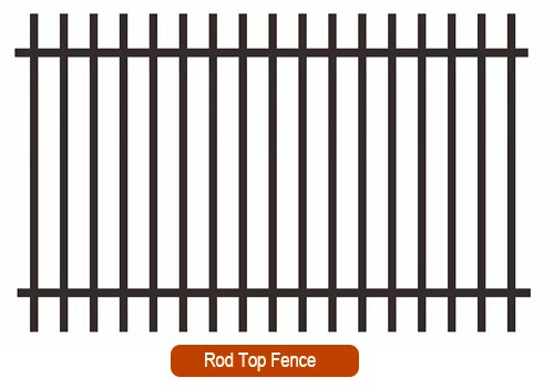 Rod Top industrial fence style
