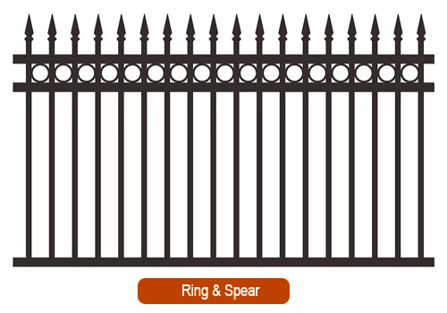 Ring & Spear tubular fence style