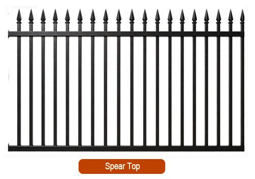 Spear Top tubular fence style
