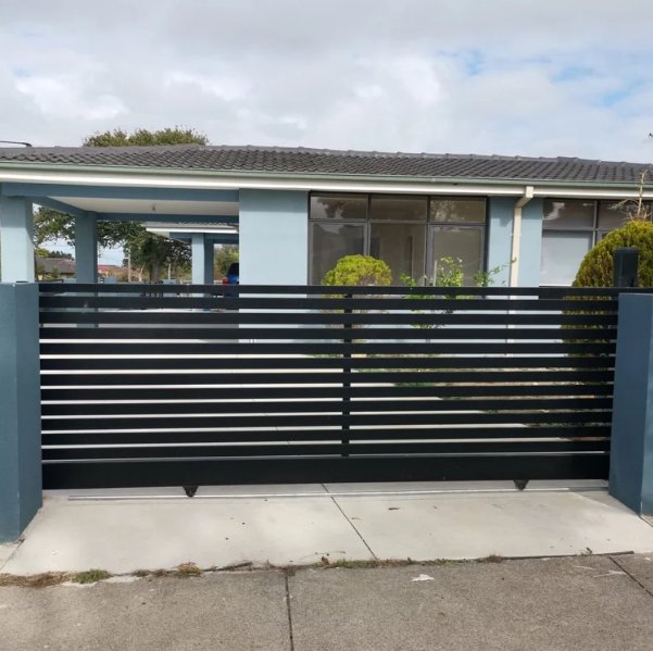 Custom steel gate installation