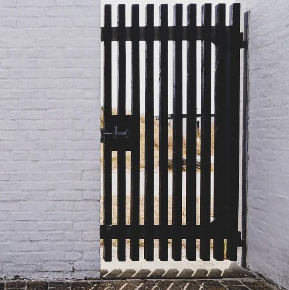 Custom steel gate installation