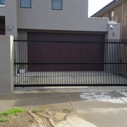 Custom steel gate installation